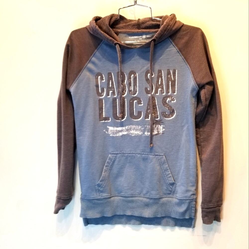 Cabo San Lucas‎ Hoodie Sweatshirt Mexico Blue Black Size S